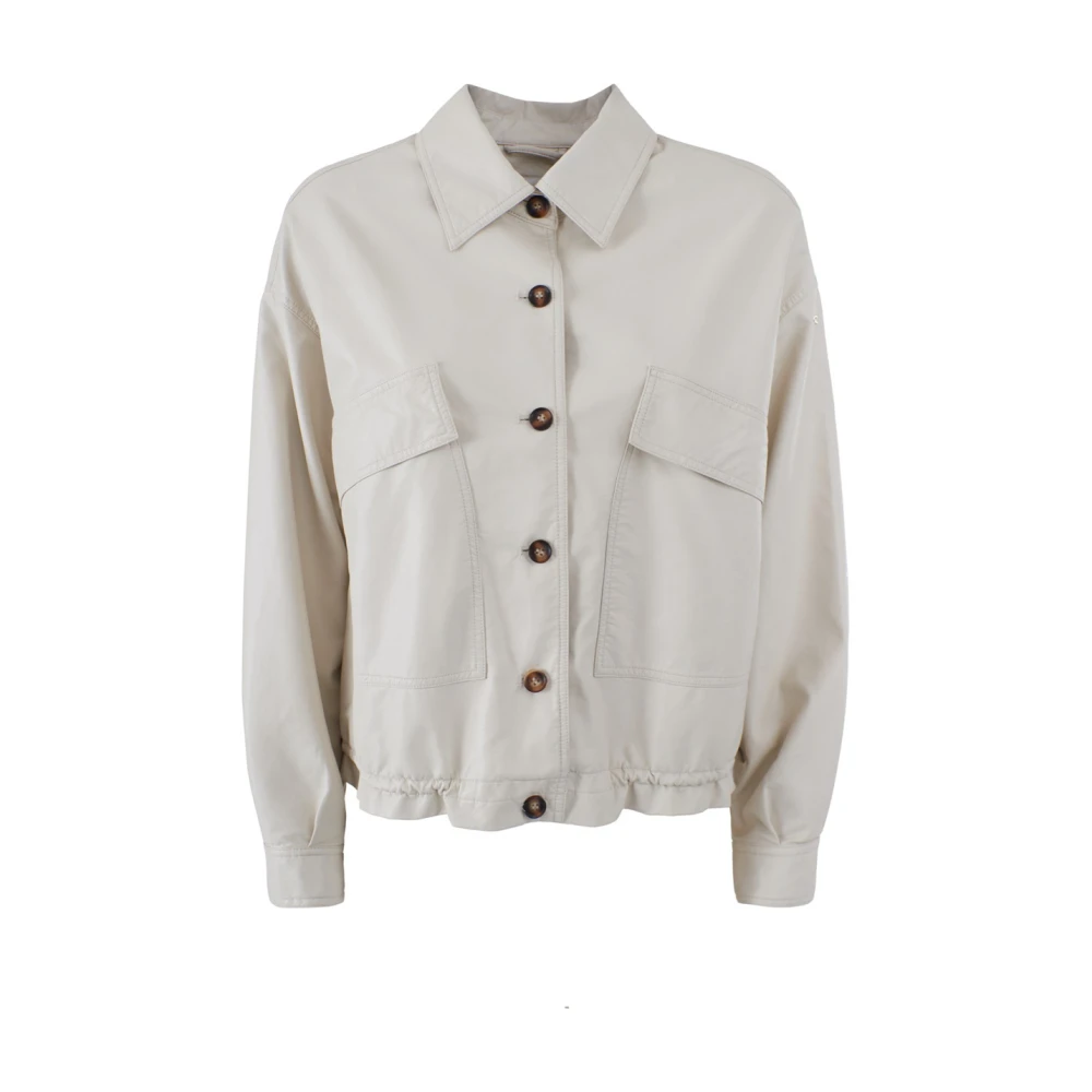 YES ZEE Elegante Lichtgewicht Ivoor Jas Beige Dames