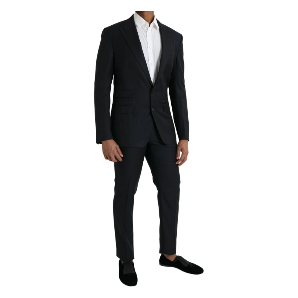 Dolce & Gabbana Donkerblauw wol Napoli formeel pak Blue Heren