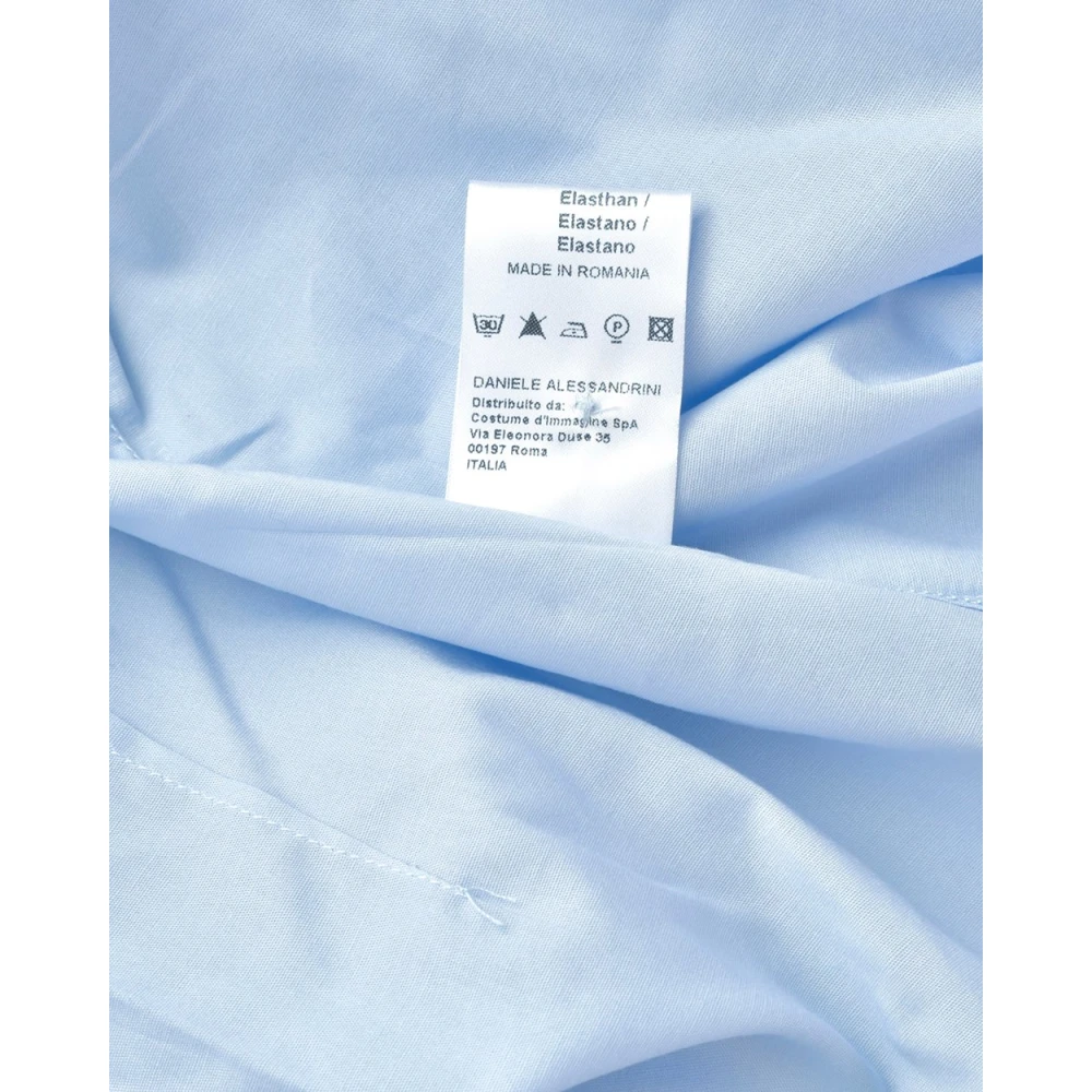 Daniele Alessandrini Basis V-Hals Shirt Blue Heren