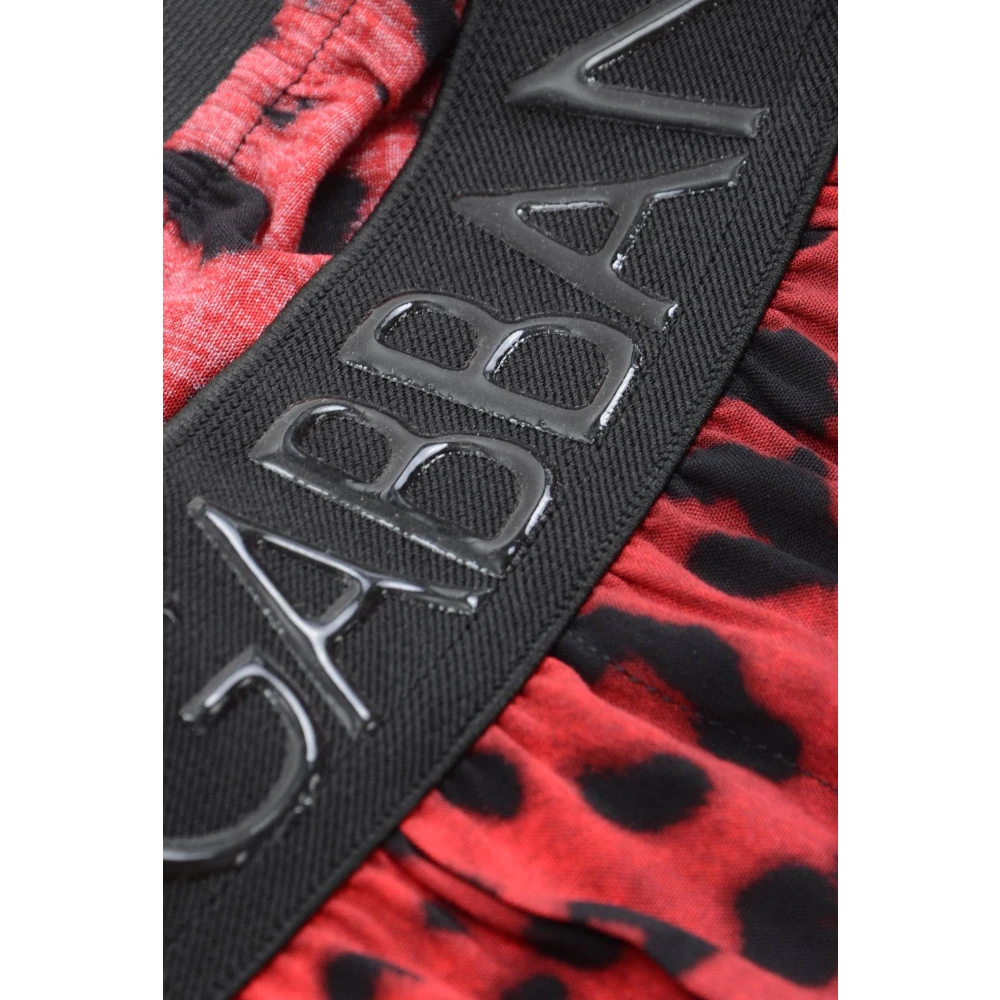 Dolce & Gabbana Heren sportshorts met dierenprint Red Heren