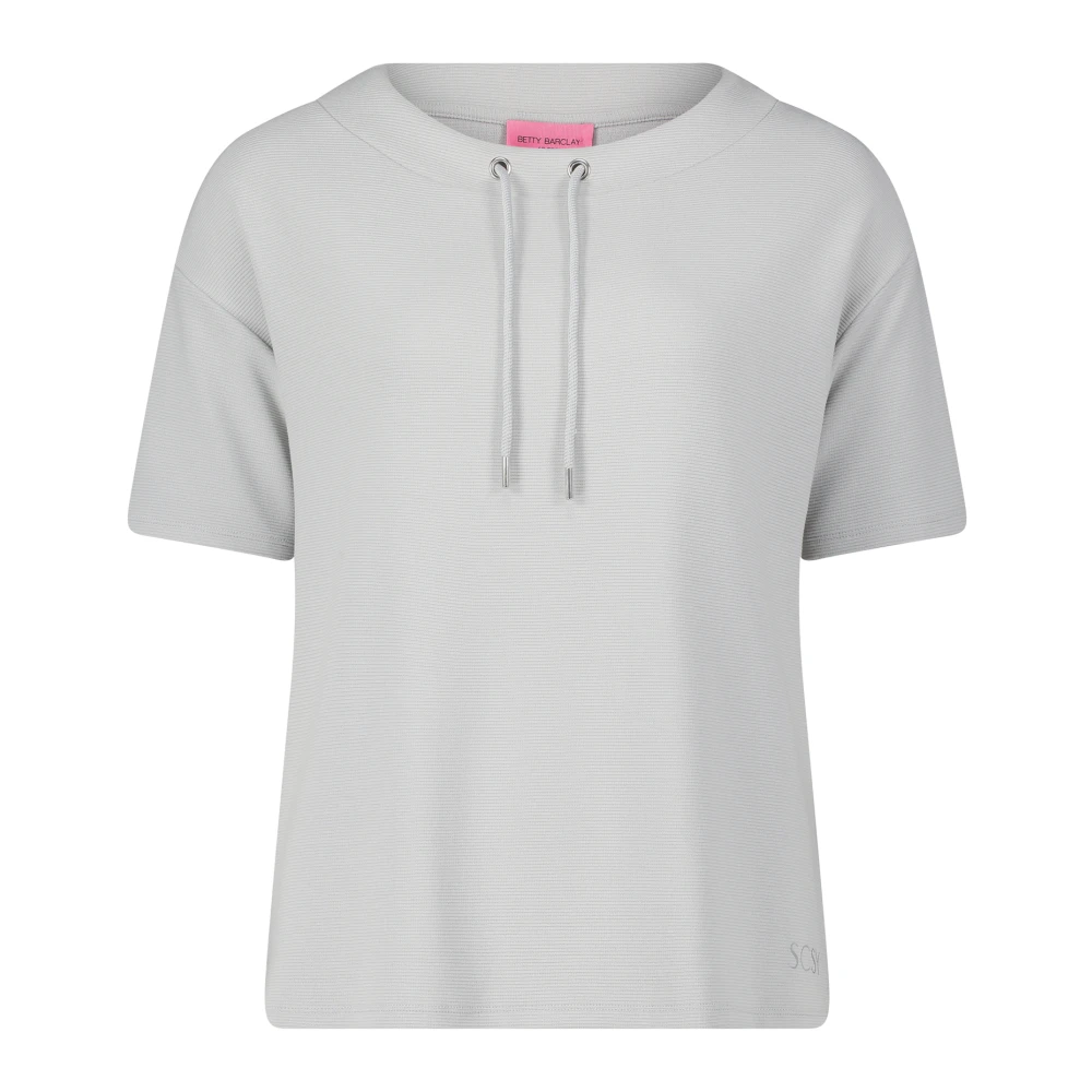Betty Barclay Geribbeld Sweatshirt Casual Look Gray Dames