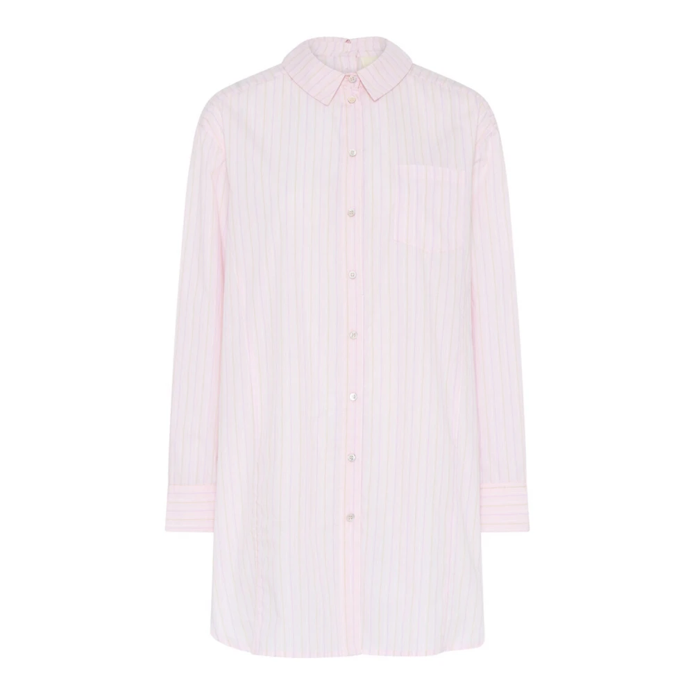 Heartmade Moderne overhemdjurk met elegante details Purple Dames
