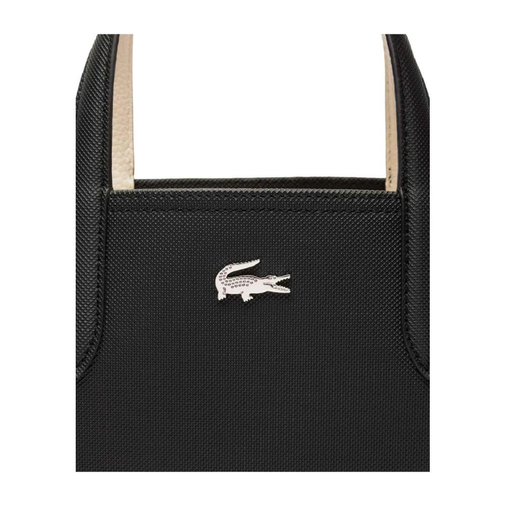 Lacoste Omkeerbare Tote Tas in Noir Farine Multicolor Dames
