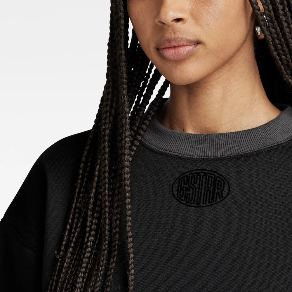 G-Star Dames Sweatshirt met Badge Logo Black Dames