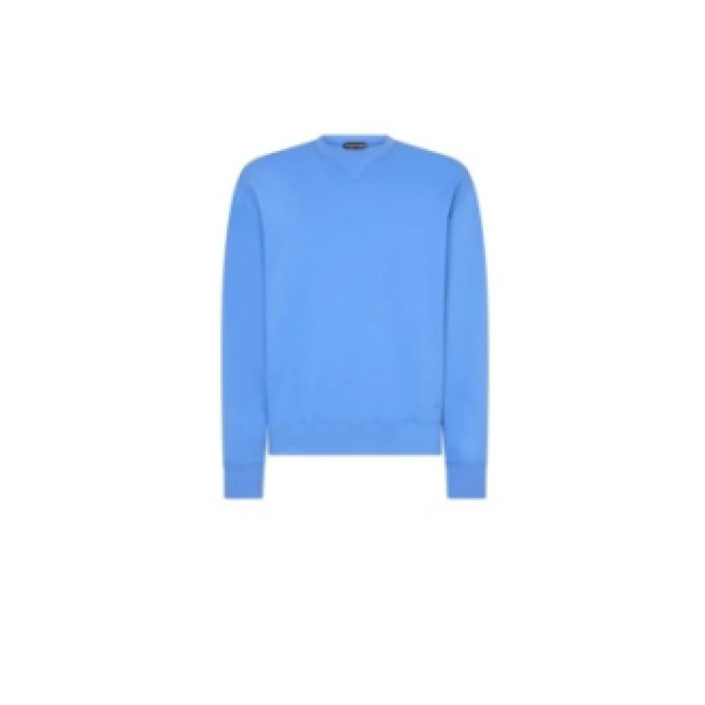 Tom Ford Men's Blue Sweatshirts, M, Crew Neck Sweatshirt