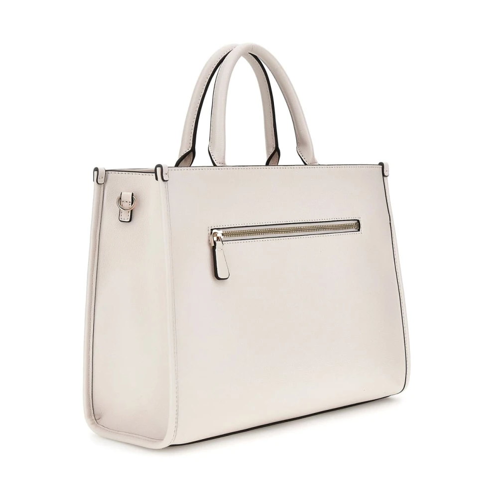 Guess Anadela 3 Compartiment Satchel Off White Dames