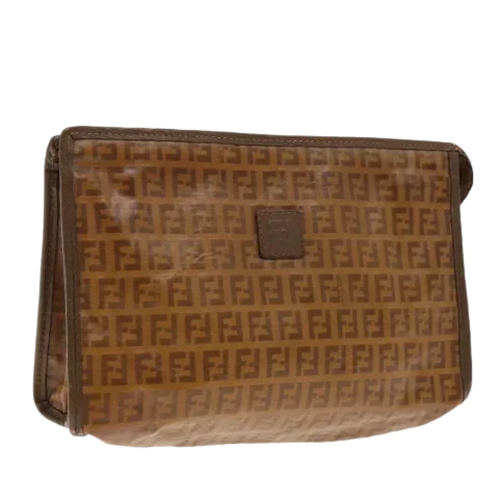 Fendi Vintage Pre-owned Canvas clutches Brown Dames