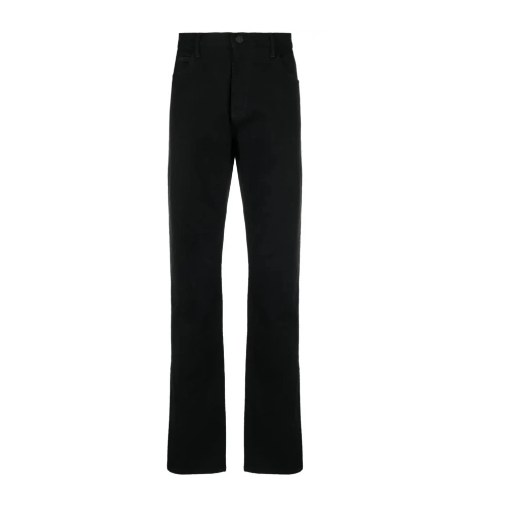 Giorgio Armani Elegante Zwarte Straight Jeans Black Heren