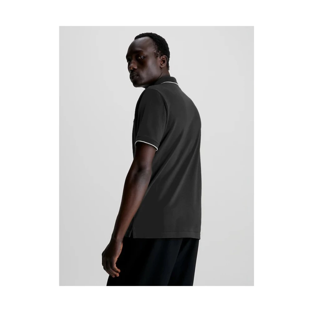 Calvin Klein Slim Fit Biologisch Katoenen Piqué Polo Shirt Black Heren