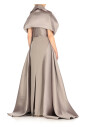 silver-sleeveless-dress-with-rear-vent