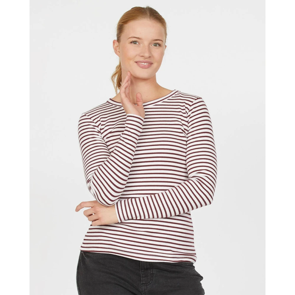 Sisters Point Lange Mouw Top in Eike Stijl Beige Dames