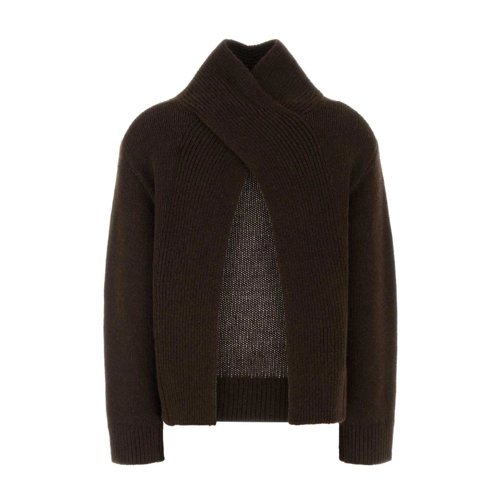 Ganni Women's Brown Wool-Blend Sweater - Woman Knitwear Xs - Image 2