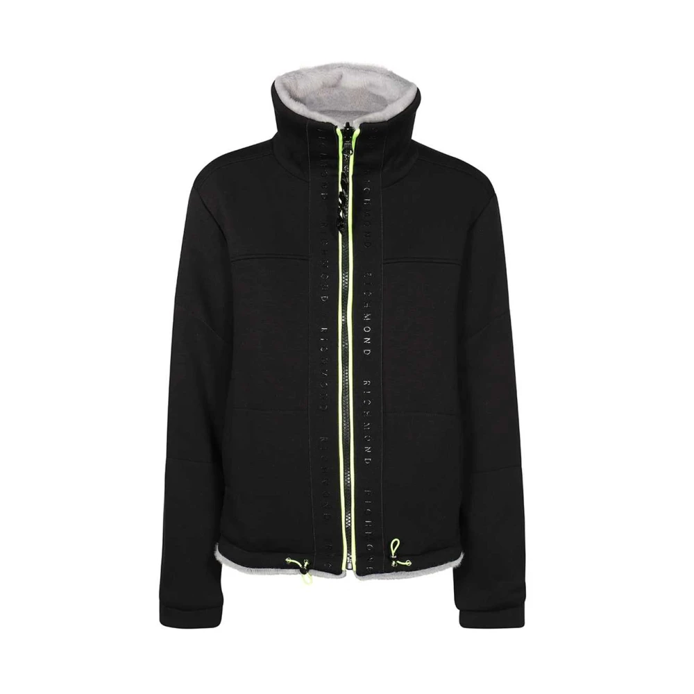 John Richmond Imitatie Bontjas met Opstaande Kraag Gray Dames