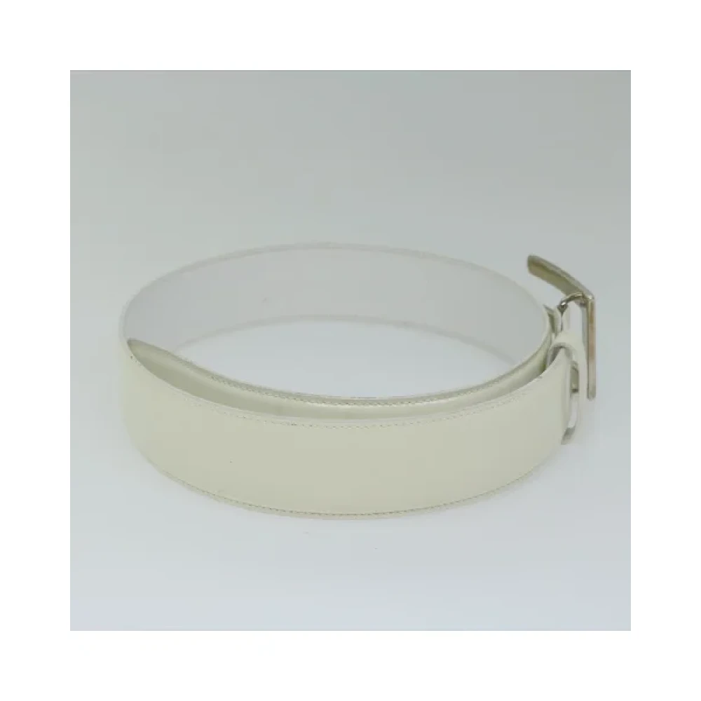 Gucci Vintage Pre-owned Leather belts White Dames