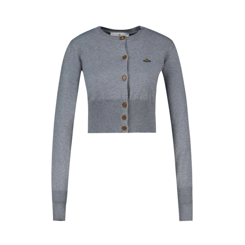 Vivienne Westwood Bea Cropped Cardigan Knitwear Mujer Gris M