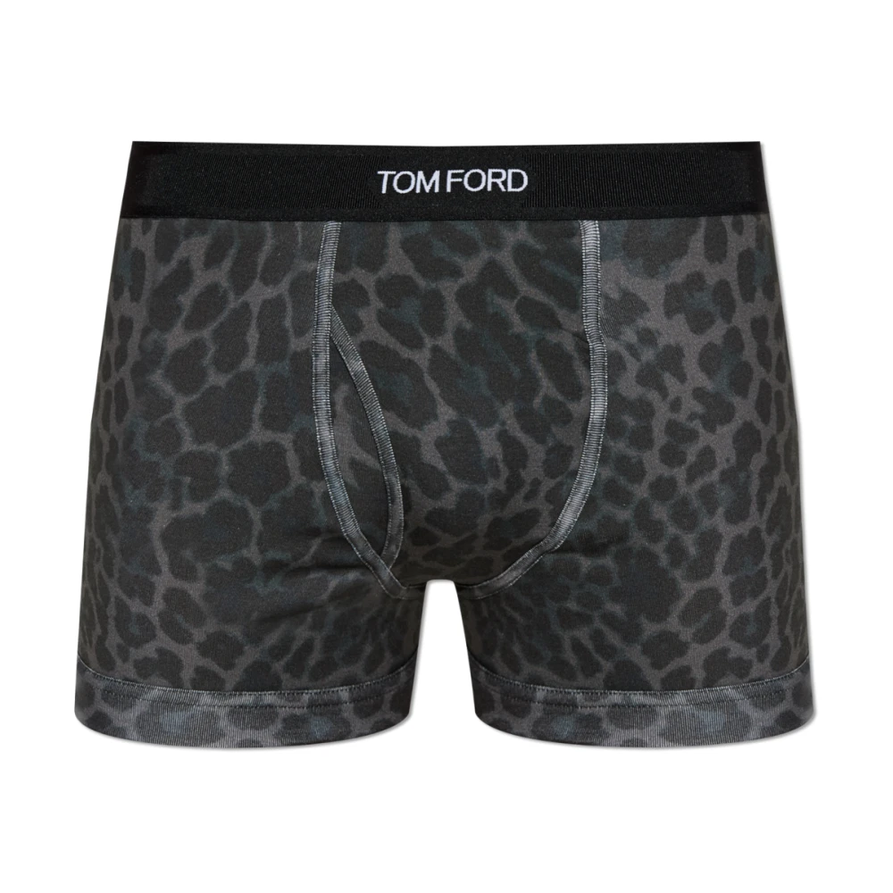 Tom Ford Mannelijk Grijs Ondergoed Heren, Xs, Boxers Met Logo