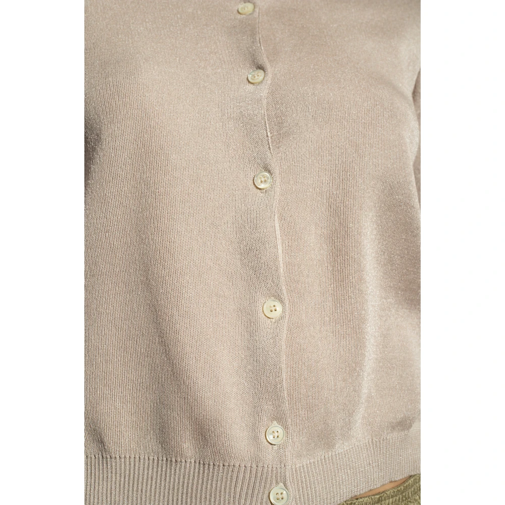 Moncler Glanzende vest Beige Dames