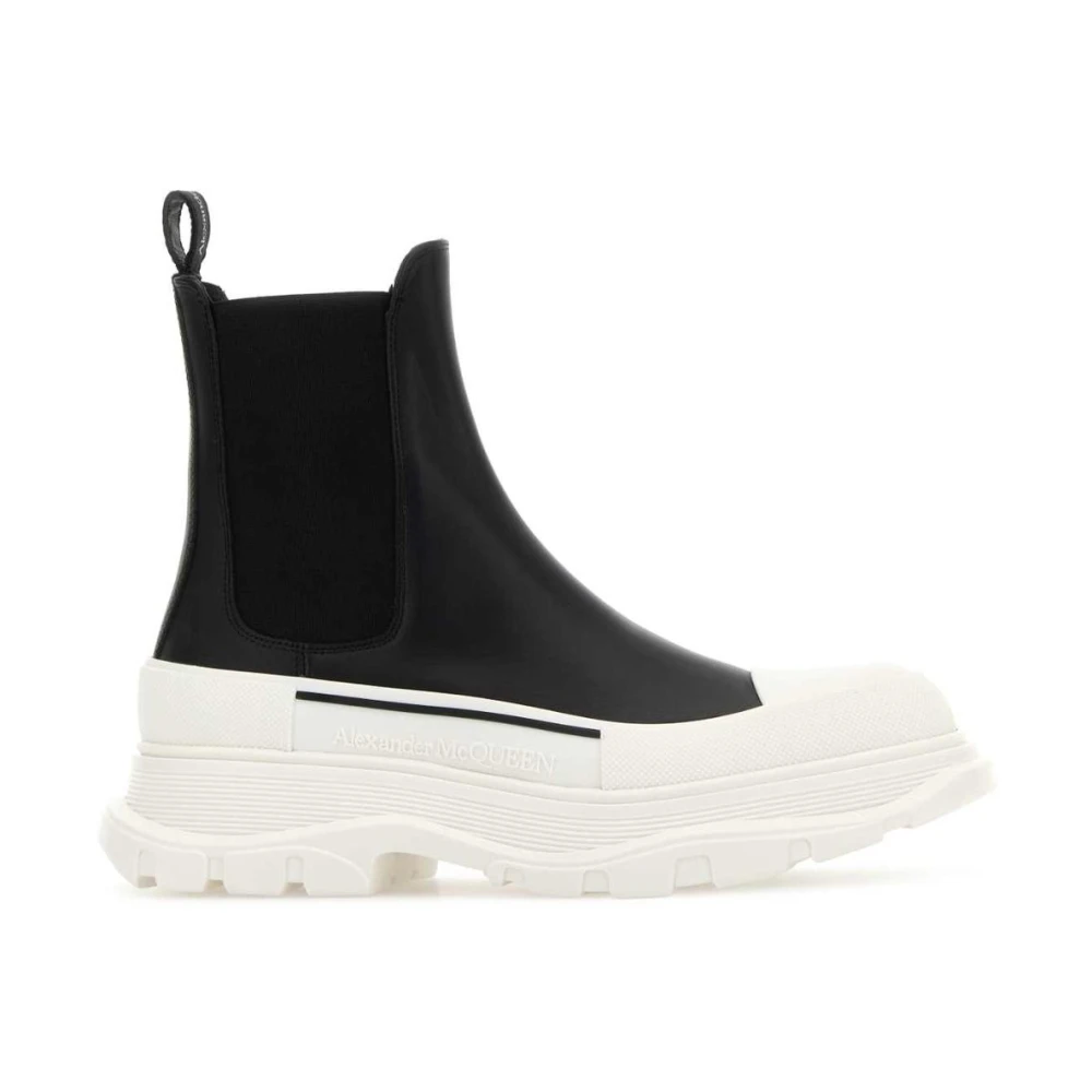 Alexander Mcqueen Women's Black Chelsea Boots, 7 Uk, Slick Chelsea Boot