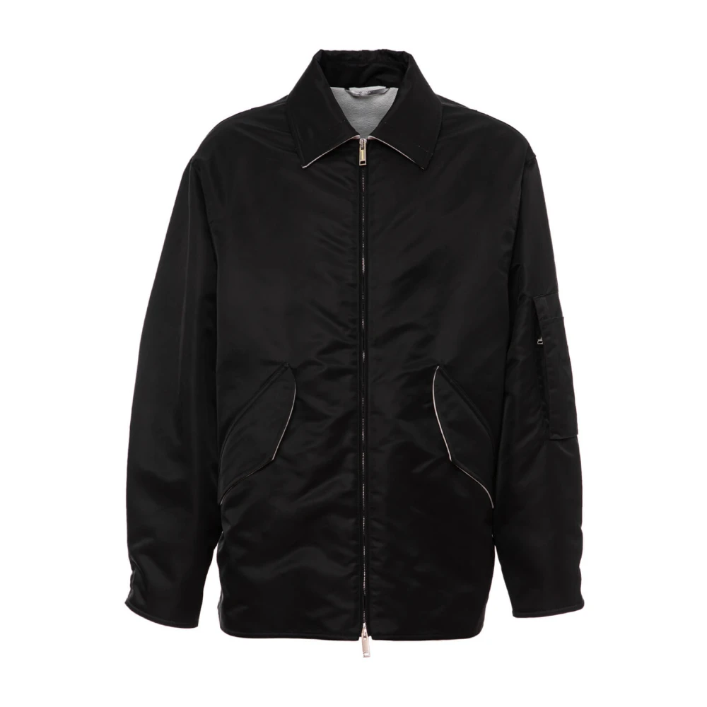 Valentino Garavani Black Light Jackets, Male, S, Stylish Jacket With Unique Design