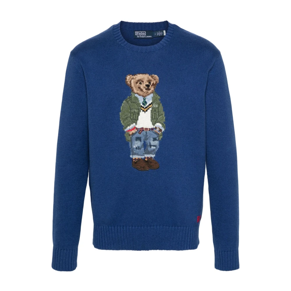 Polo Ralph Lauren Blauwe Sweaters met Polo Bear Design Blue Heren