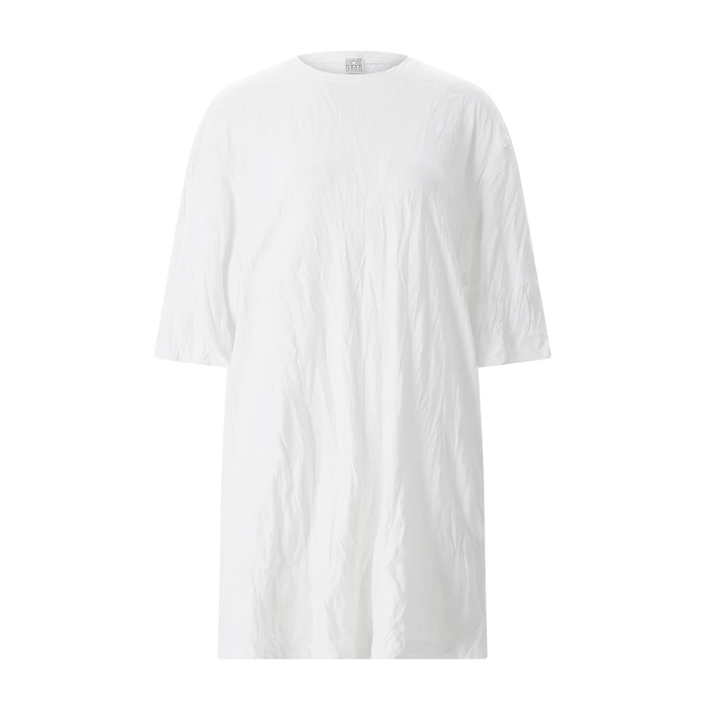 Totême Women's White Relaxed Tee Dress - Short Dresses - Xs - Dresses