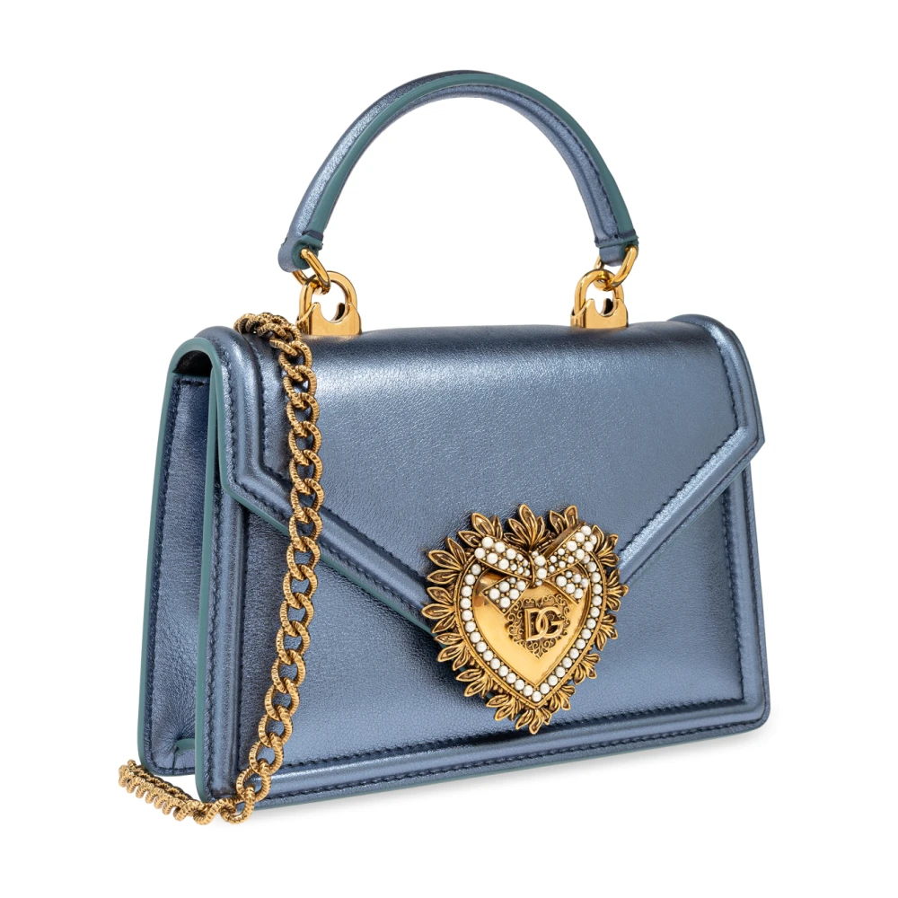 Dolce & Gabbana Schoudertas 'Devotion Small' Blue Dames