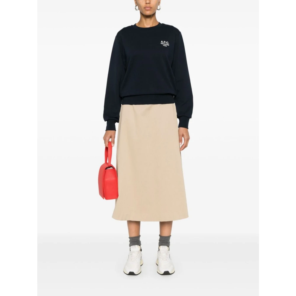 A.p.c. Geborduurde Rue Madame Sweatshirt Blue Dames