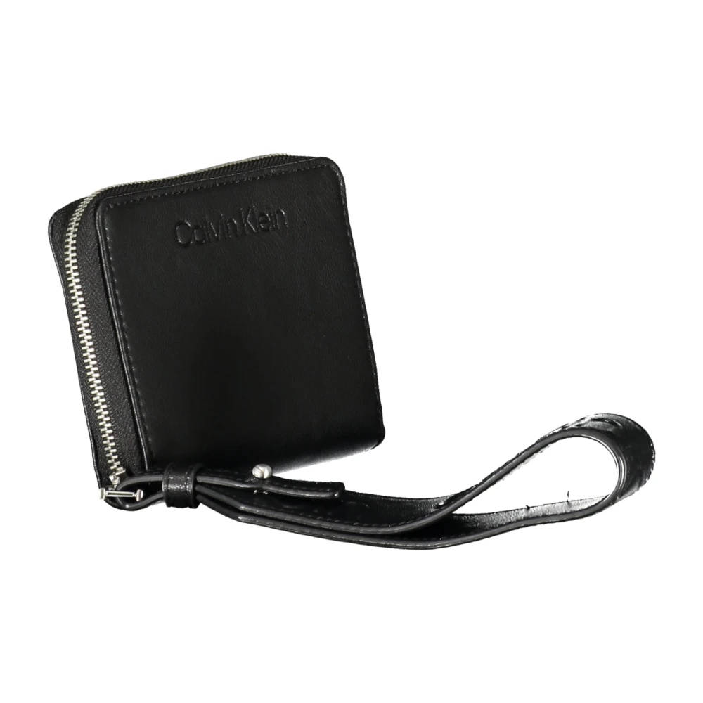Calvin Klein Damesportemonnee Zwart Rfid Ritssluiting Black Dames