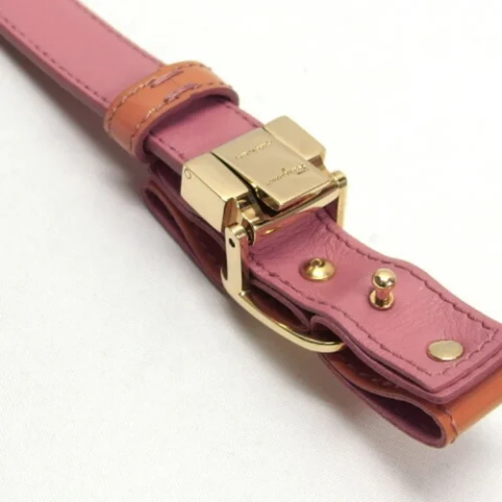 Salvatore Ferragamo Pre-owned Leather belts Orange Dames