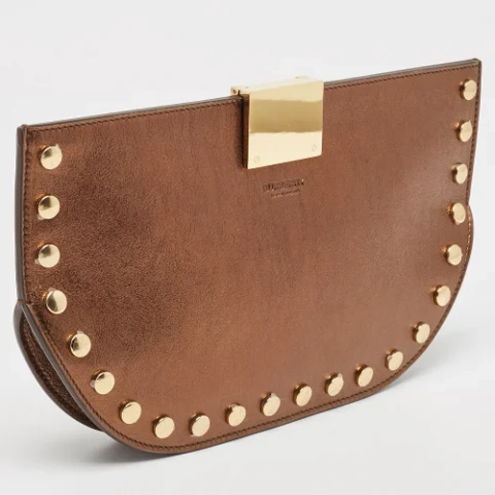 Burberry Vintage Pre-owned Leather clutches Brown Dames