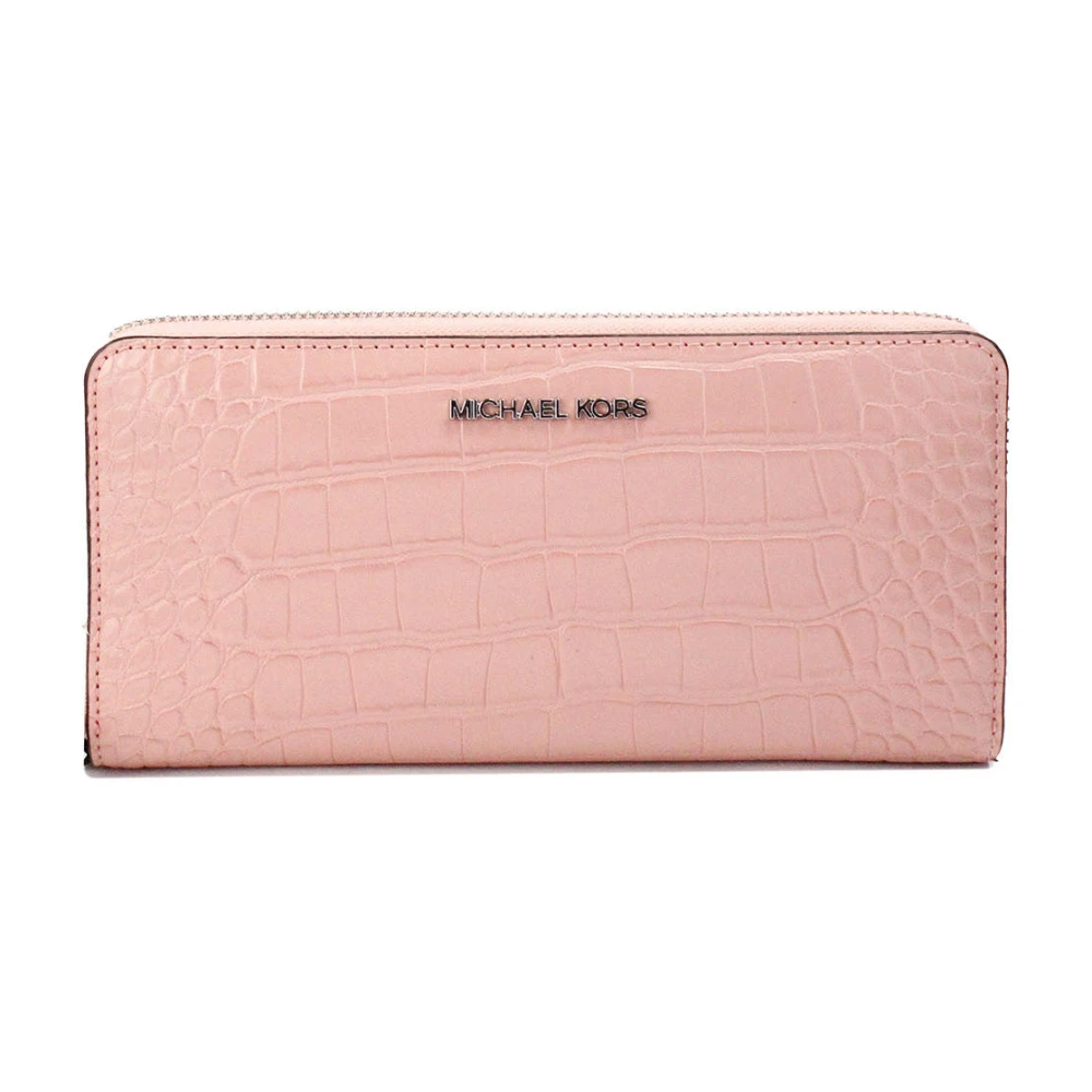 Michael Kors Dierenprint Continentale Pols Portemonnee Pink Dames