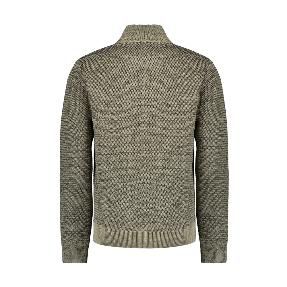 No Excess Melange Half-Zip Pullover Stijlvol Comfort Gray Heren