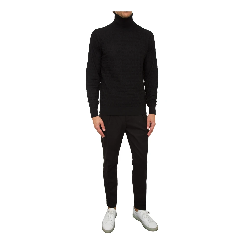 Emporio Armani Zwarte Pullover Trui Black Heren