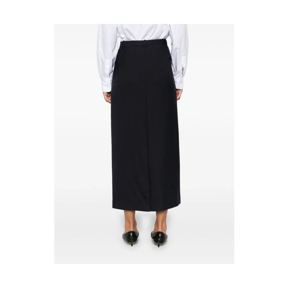 Theory Navy Blauwe Pencil Rok Blue Dames