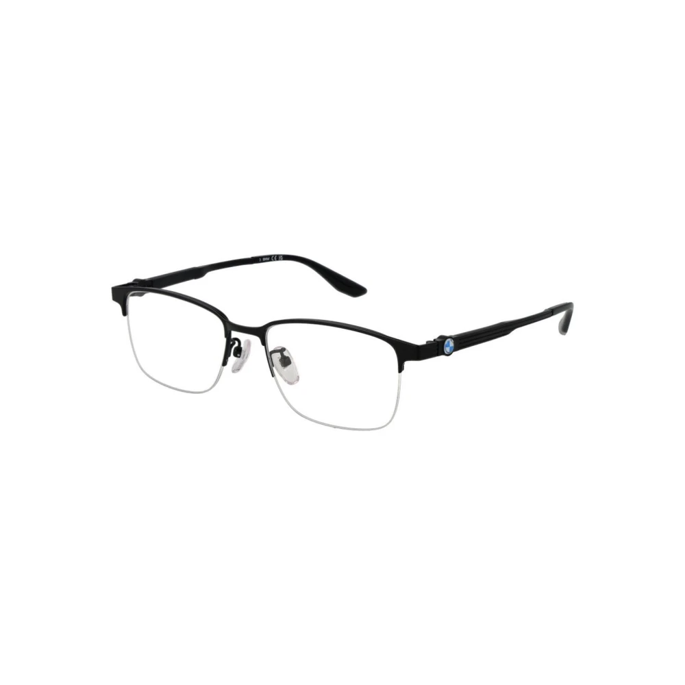 Bmw Men's Black Titanium Rectangle Optical Frames