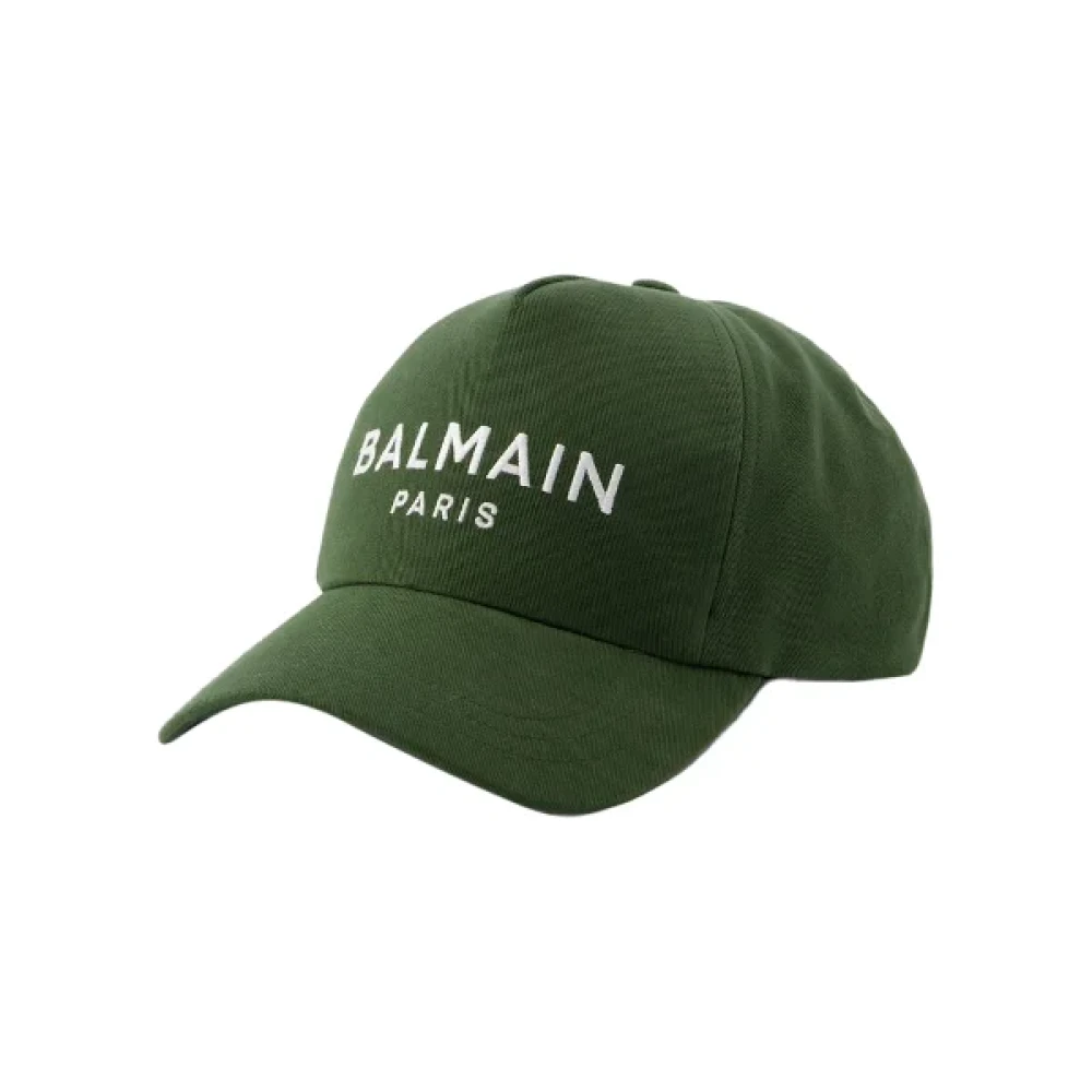 Balmain Cotton hats Green Dames