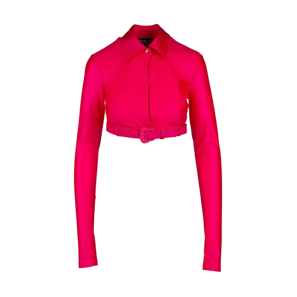 Versace Jeans Couture Geknipt overhemd met riem Pink Dames