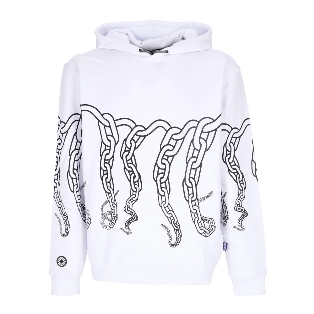 Octopus Men's White Lightweight Hooded Sweatshirt Chain Hoodie - Hoodies - Xs - Sweatshirts & Hoodies