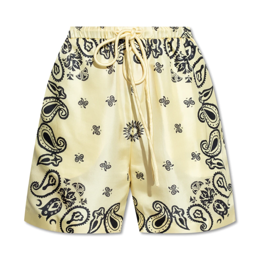 Nanushka Zijden shorts 'Anne' Yellow Dames