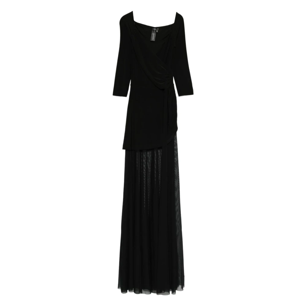 Norma Kamali Women's Black Gowns, Xs, Off Shoulder Sweetheart Combo Flared Gown