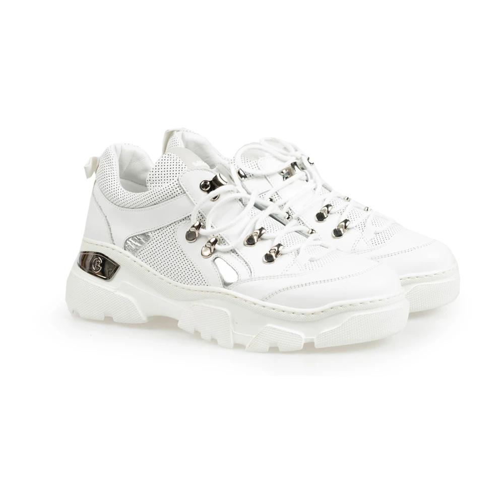 Baldinini Hoogwaardige leren sneakers Dames Schoenen Wit