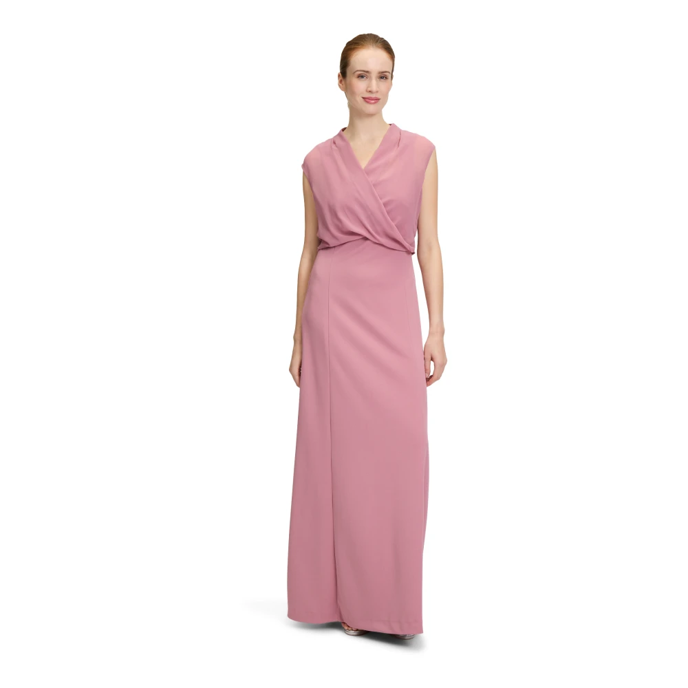 Vera Mont Elegante Wikkel Avondjurk Pink Dames