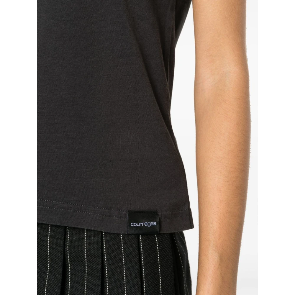 Courrèges Grijze T-shirts en Polos met Logo Gray Dames
