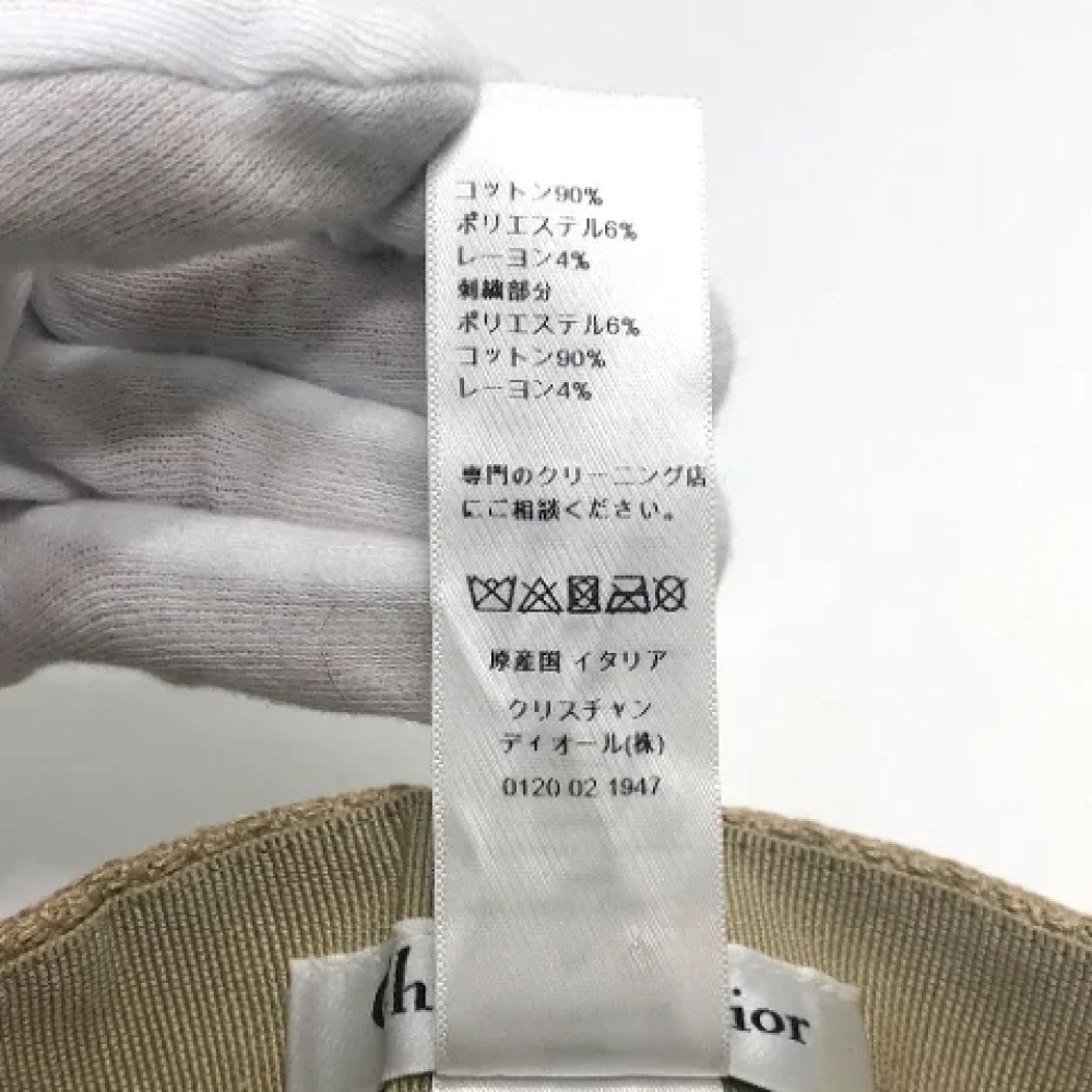 Dior Vintage Pre-owned Cotton hats Beige Dames