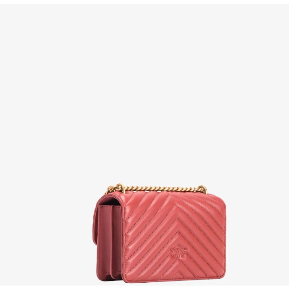 pinko Love Birds Diamond Metal Schoudertas Pink Dames
