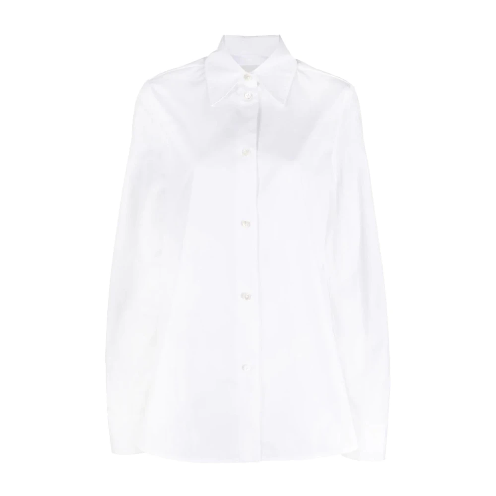 Jil Sander Women's White Shirts, S, Cotton Poplin Shirt