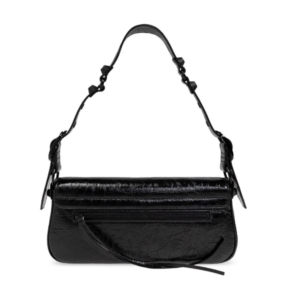 Balenciaga Zwarte Lamsschouder Tas met Stud Detailing Black Dames