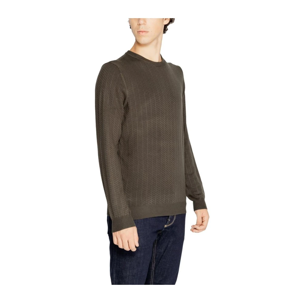 Antony Morato Gebreide Viscosemix Trui Green Heren