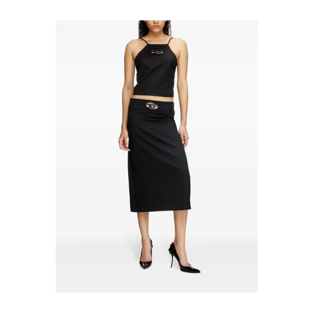 Diesel Chique T-wilit Top voor Vrouwen Black Dames