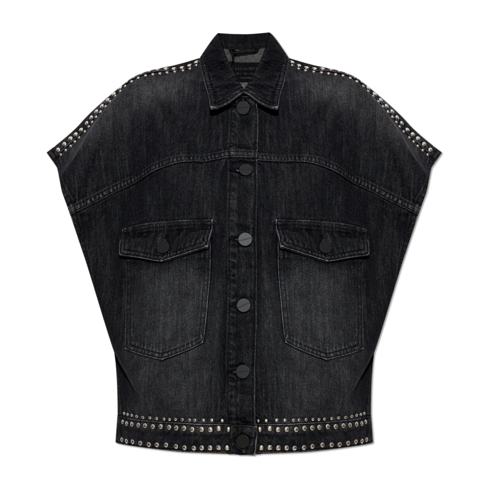 Allsaints , Damen, Blusen & Hemden, Schwarzk, S